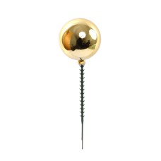 50MM Gold (Shiny) Plastic Ball Pick x1 (Lot of 1 Box - 72 Picks / Box.) SALE ITEM